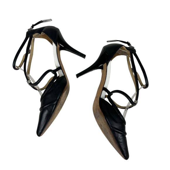 Lamb Gwen Stefani Y2K Leather Pointed Toe Ankle Strap Pointed Toe Heels 6 - Picture 4 of 8